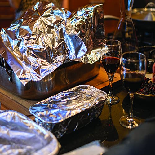 Crystal by Crystalware Aluminum Foil Sheets - Precut Foil Sheets - Pop Up Foil Sheets for Storing, Cooking Food - Premium Aluminum Foil Wraps - Single Foil Sheets 12” x 10.75” - 500 Sheets BISS Crystal by crystalware   