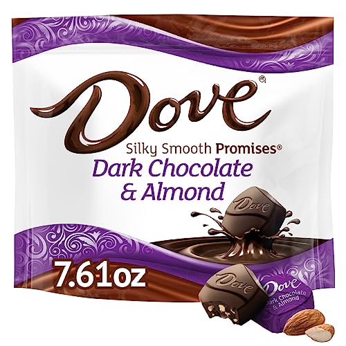 DOVE PROMISES Dark Chocolate & Almond Mother's Day Chocolate Candy, Individually Wrapped, 7.61 oz Bag Grocery Dove   