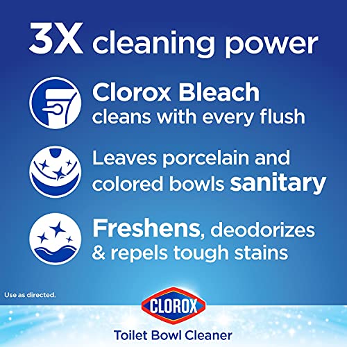 Clorox Ultra Clean Toilet Tablets Bleach & Blue, Rain Clean Scent 2.47 Ounces Each, 4 Count (Package May Vary) Drugstore Clorox   