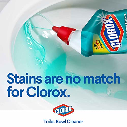 Clorox Toilet Bowl Cleaner, Clinging Bleach Gel, Cool Wave Scent, 24 Ounces Drugstore Clorox   