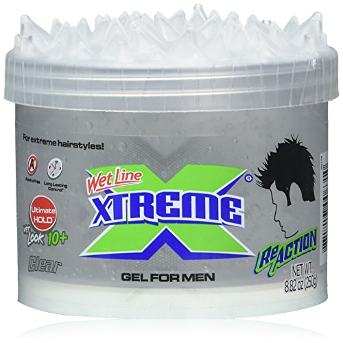 Xtreme Reaction Clear Styling Hair Gel Wetline Ultimate Hold, 8.82 oz. Beauty Wetline   