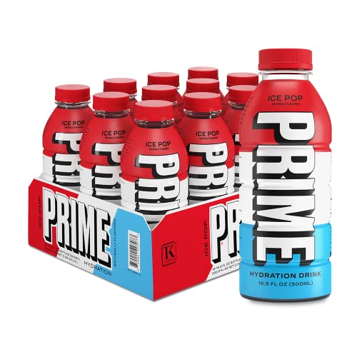 PRIME Hydration ICE POP | Sports Drinks | Electrolyte Enhanced for Ultimate Hydration | 250mg BCAAs | B Vitamins | Antioxidants | 2g Of Sugar | 16.9 Fluid Ounce | 12 Pack Grocery PRIME HYDRATION   