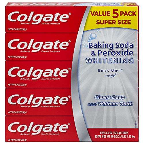 Colgate Baking Soda and Peroxide Whitening Toothpaste, 5 pk./8 oz. Drugstore Colgate   