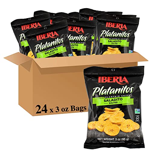 Iberia Lightly Salted Plantain Chips, 3 Ounce (Pack of 24) Grocery Iberia   