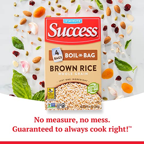 Success Boil-in-Bag Rice, Brown Rice, Quick and Easy Rice Meals, 14-Ounce Box Grocery Success   