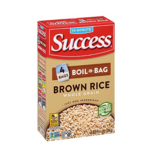 Success Boil-in-Bag Rice, Brown Rice, Quick and Easy Rice Meals, 14-Ounce Box Grocery Success   