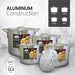 Alpine Cuisine Aluminum Steamer Stock Pot 12pc Set with Cooking Pot Lids 8, 12, 16, 20 Quart. Kitchen Alpine Cuisine   