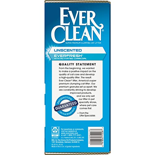 Ever Clean Ever Fresh Litter with Activated Charcoal Clumping Cat Litter, Unscented, 25 Pounds Pet Products Ever Clean   