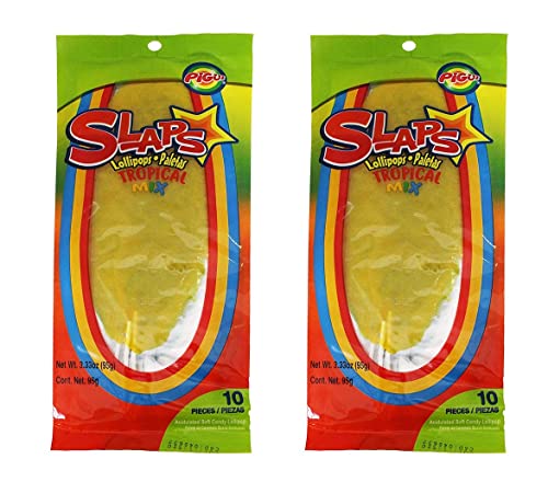 Slaps Lollipop Candy - 4 Flavors - Tamerind Watermelon Mango Green Apple (20pcs) Grocery Pigui   