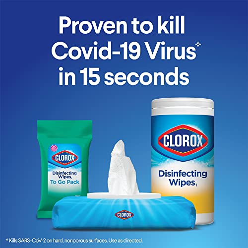 Clorox Disinfecting Wipes On The Go, Bleach Free Travel Wipes, 9 Ct, Pack of 24 (Package may vary) (Package May Vary) Drugstore Clorox Disinfecting Wipes   