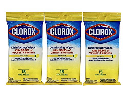 Clorox Disinfecting Wipes, Citrus Blend, 15 count - Pack of 3 Drugstore Clorox   