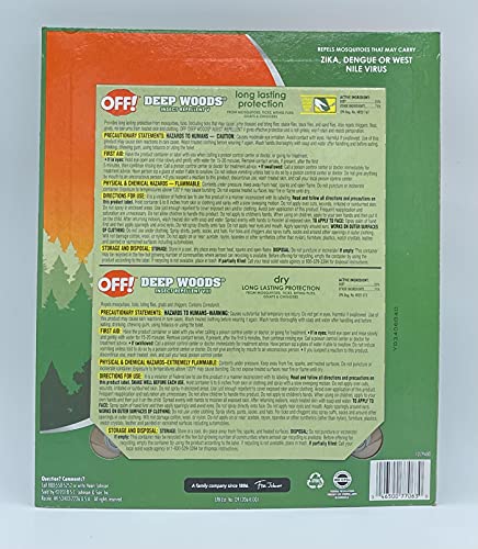 OFF! Deep Woods and Deep Woods Dry Mosquito Insect Repellent Combo Pack Lawn & Patio OFF!   