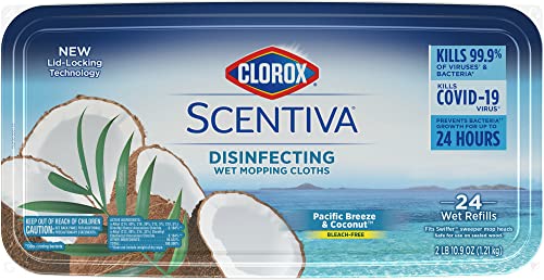 Clorox Scentiva Disinfecting Wet Mopping Cloths, Pacific Breeze and Coconut, 24 Wet Refills (Package May Vary) BISS The Sumerian Bread Shop    