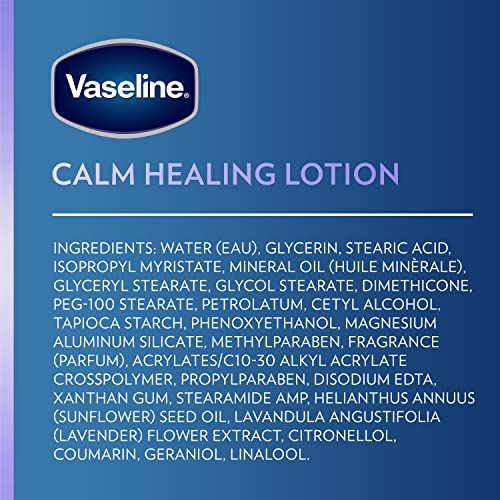 Vaseline Intensive Care Calm Healing Body Lotion for Dry Skin Lotion Made with Ultra-Hydrating Lipids and Lavender Extract to Heal and Restore Dry Skin 20.3 oz, Pack of 3 Beauty Vaseline   