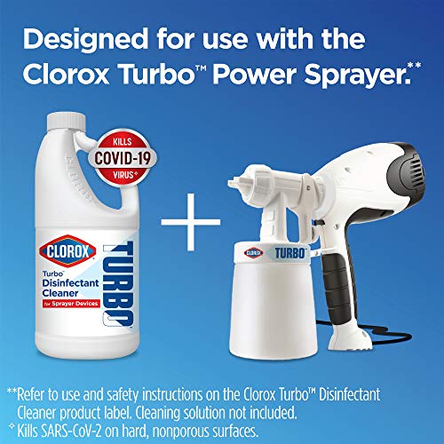 Turbo Disinfectant Cleaner for Sprayer Devices, Bleach-Free, Kills Cold and Flu Viruses and COVID-19 Virus, 64 Fluid Ounces BISS Clorox   