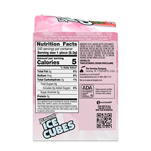 Ice Breakers Ice Cubes Watermelon Slushie Flavored Sugar Free Chewing Gum Bottle - 3.24 oz