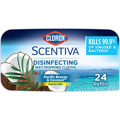 Clorox Scentiva Disinfecting Wet Mopping Cloths, Pacific Breeze and Coconut, 24 Wet Refills (Package May Vary) BISS The Sumerian Bread Shop    