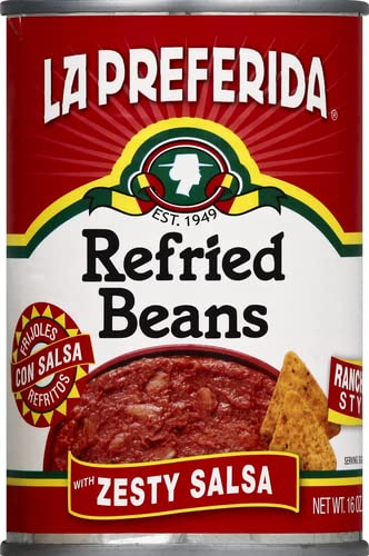 La Preferida Refried Beans Rancheros, 16-Ounce (Pack of 12) Grocery LA PREFERIDA   