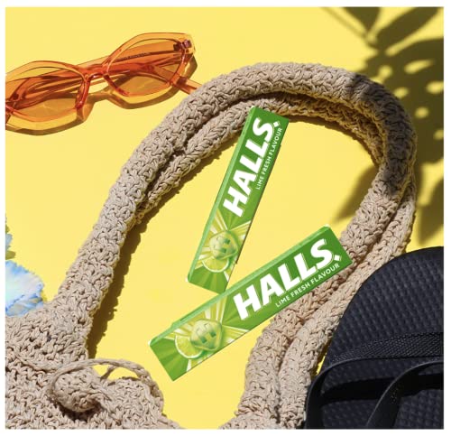 Halls Lime Fresh Flavor Cough Drops - with Menthol - 180 Drops (20 Sticks of 9 Drops) Drugstore Halls   