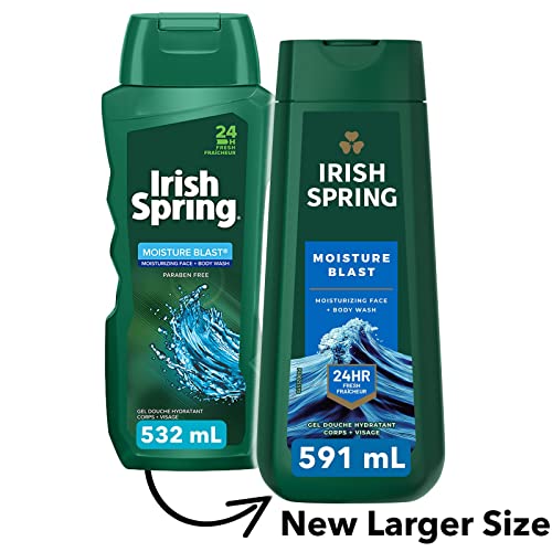 Irish Spring Moisture Blast Body Wash for Men, 20 Oz Beauty Irish Spring   