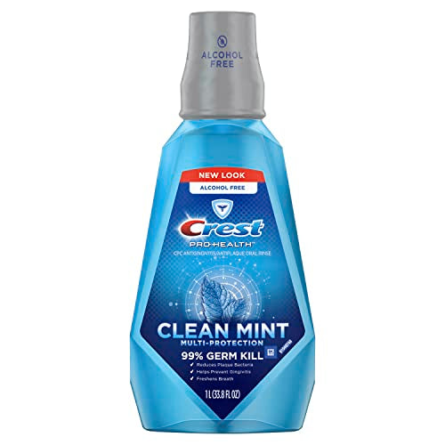 Crest Pro Health Multi-Protection Mouthwash with CPC (Cetylpyridinium Chloride), Clean Mint, 1L (33.8 fl oz) Beauty Crest   