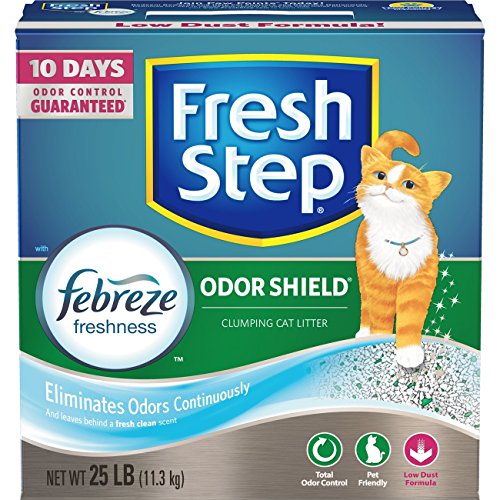 Fresh Step Odor Shield Scented Litter with the Power of Febreze, Clumping Cat Litter, 25 Pounds Pet Products Fresh Step   