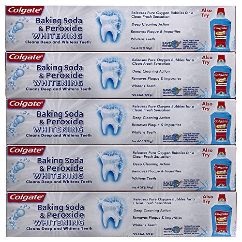 Colgate Baking Soda and Peroxide Whitening Toothpaste, 5 pk./8 oz. Drugstore Colgate   