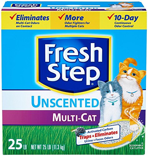 Fresh Step Multi-Cat Scoopable Litter, Unscented, 25 Lb Pet Products Fresh Step   