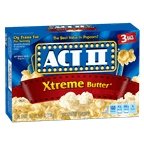 Act 2 Popcorn Xtreme Butter 3ct. Full Case  Pack 12 / 3ct. Popcorn Act 2   