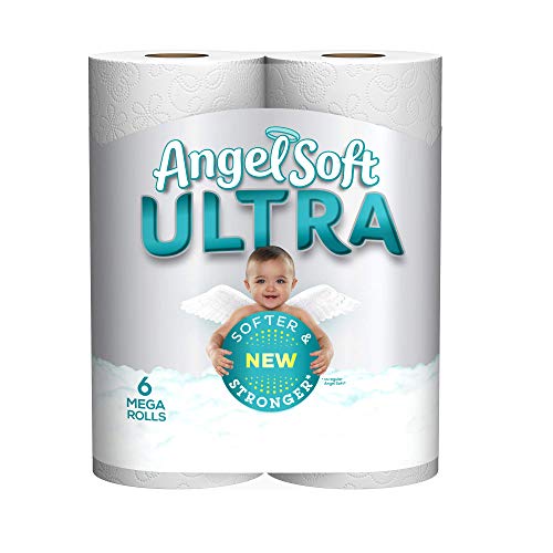 Angel Soft® Ultra Toilet Paper, 6 Mega Rolls, 2-Ply Bath Tissue Bath Tissue Angel Soft   