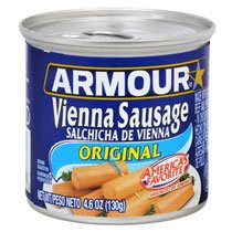 Armour Vienna Sausage 4.6oz.  Full  Case Pack 48 / 4.6oz. Canned Meats Armour   