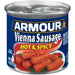 Armour Vienna Sausage Hot & Spicy 4.6oz. Full Case Pack 24 / 4.6oz. Canned Meats Armour   