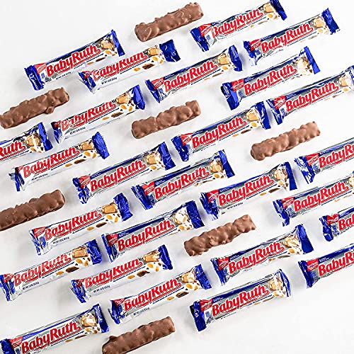 Baby Ruth, Chocolatey, Peanut, Caramel, Nougat, Individually Wrapped Full Size Candy, Great For Halloween Candy, 10.2 Oz, 24 Pack Chocolate Baby Ruth   