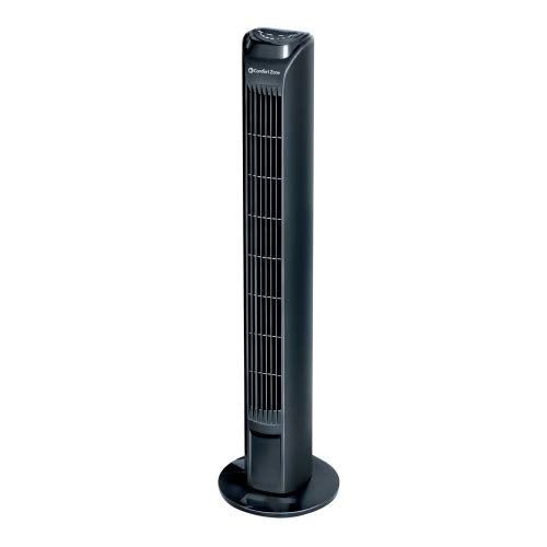 CCC Comfort Zone CZTFR1BK 31 Oscillating 3-Speed Tower Fan with Remote Fans CCC COMFORT ZONE   