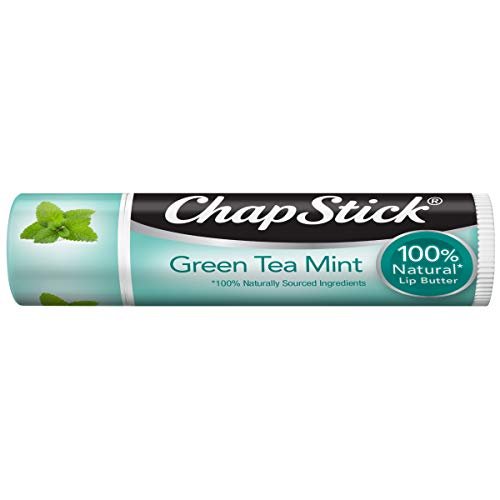 ChapStick Green Tea Mint 100 Percent Natural Ingredients Lip Butter, Moisturizing Lip Balm - 0.15 Oz Lip Balms Chapstick   