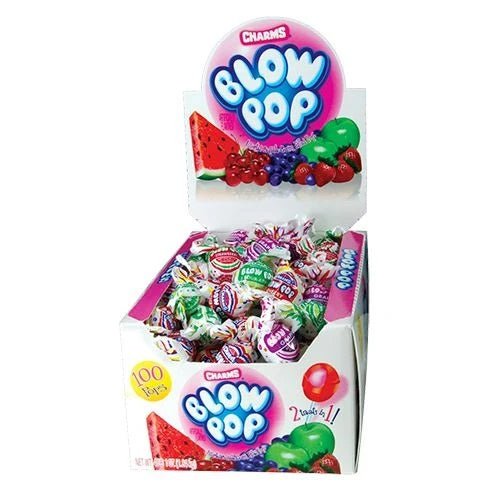 Charms 100ct Assorted Blow Pop 0.37oz. Candy & Chocolate Charms   