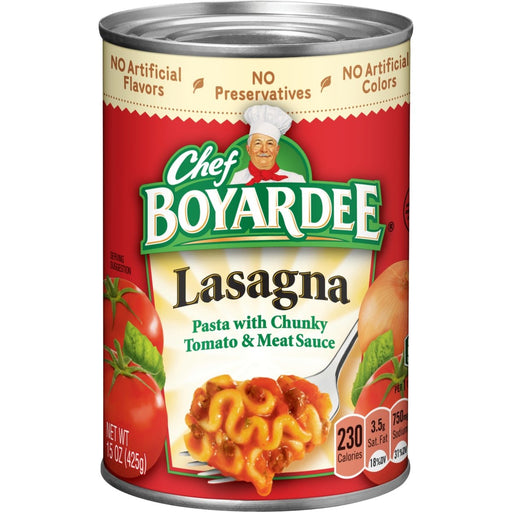 Chef Boyardee Lasagna 15oz. Full Case  Pack 24 / 15oz. Canned Meats Chef Boyardee   