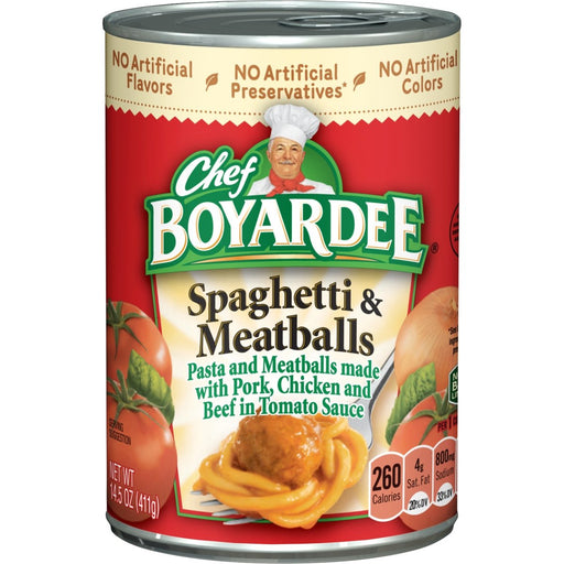 Chef Boyardee Spag & Meatballs 14.5oz. Full Case  Pack 24 / 14.5oz. Canned Meats Chef Boyardee   