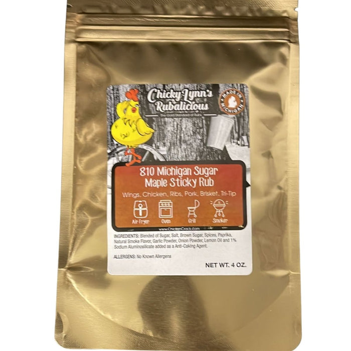 Chicken Crack Seasonings  810 Michigan Sugar Maple Sticky Rub 4oz Seasonings & Spices Chicken Crack Seasoning 1 Pack.  