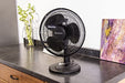 Comfort Zone CZ121BK 3-Speed 12-inch Oscillating Table Fan with Adjustable Tilt, Black Space Heaters Comfort Zone   