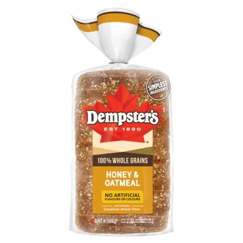 Dempster's Whole Grains Honey and Oatmeal Bread. Whole Grains Bread Dempster's   