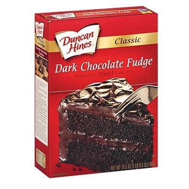 Duncan Hines Cake Mix Dark Chocolate Fudge 15.25oz. Cakes & Dessert Bars Duncan Hines   