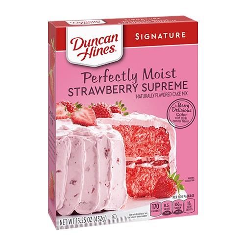Duncan Hines Cake Mix Strawberry Signature 15.25oz. Cakes & Dessert Bars Duncan Hines   
