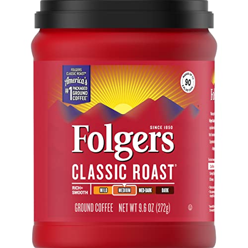 Folgers Classic Roast Ground Coffee, Medium Roast, 9.6-Ounce Coffee Folgers   