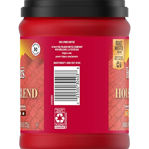 Folgers House Blend Medium Roast Ground Coffee, 9.6 Ounces Coffee Folgers   