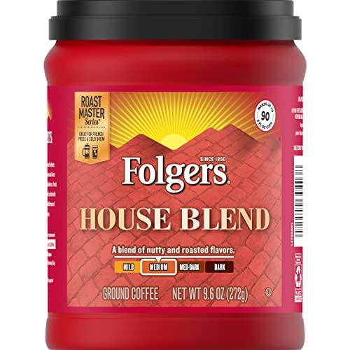 Folgers House Blend Medium Roast Ground Coffee, 9.6 Ounces Coffee Folgers   