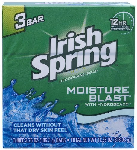 Irish Springs Moisture Blast 3 Pack Bar Soap Irish Spring   