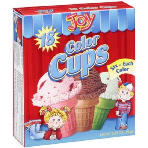Joy Ice Cream Color Cups 18ct. 2 Pack. Ice Cream Cones Joy   