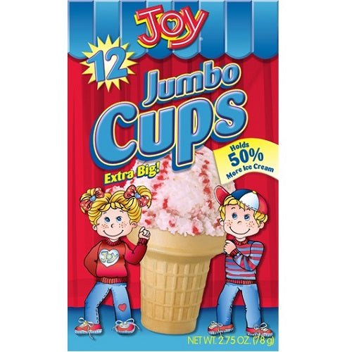 Joy Ice Cream Cups Jumbo 12ct. 2 Pack. Ice Cream Cones Joy   