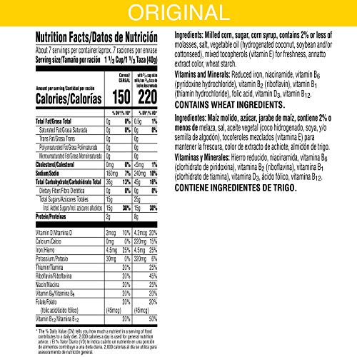  Corn Pops Breakfast Cereal, 8 Vitamins and Minerals